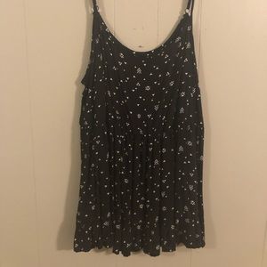 Black and white babydoll top